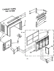 Cabinet Parts parts for Kenmore Heat Pump System 106.7780580 (1067780580, 106 7780580) from AppliancePartsPros.com