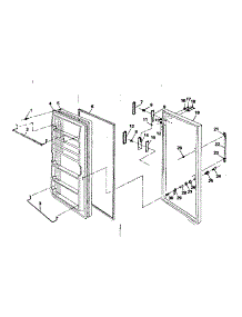 Door Parts parts for Kenmore Freestanding Freezer 757.721940 (757721940, 757 721940) from AppliancePartsPros.com