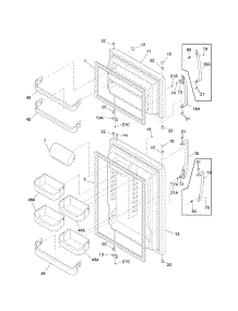 Doors parts for Kenmore Refrigerator 253.78822010 (25378822010, 253 78822010) from AppliancePartsPros.com