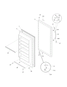 Door parts for Kenmore Refrigerator 253.60722012 (25360722012, 253 60722012) from AppliancePartsPros.com