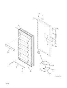 Door parts for Kenmore Freestanding Freezer 253.22052610 (25322052610, 253 22052610) from AppliancePartsPros.com
