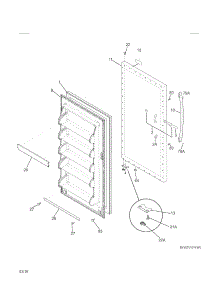 Door parts for Kenmore Freestanding Freezer 253.22442411 (25322442411, 253 22442411) from AppliancePartsPros.com