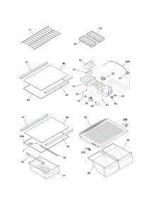 Shelves parts for Kenmore Refrigerator 253.61783017 (25361783017, 253 61783017) from AppliancePartsPros.com