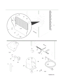 System parts for Kenmore Freestanding Freezer 253.22442410 (25322442410, 253 22442410) from AppliancePartsPros.com