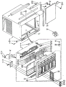 Cabinet parts for Kenmore Heat Pump System 106.8780870 (1068780870, 106 8780870) from AppliancePartsPros.com