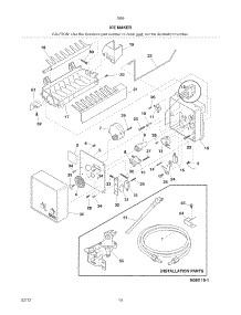Ice Maker parts for Kenmore Refrigerator 253.78899012 (25378899012, 253 78899012) from AppliancePartsPros.com