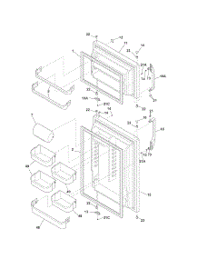 Door parts for Kenmore Refrigerator 253.61821016 (25361821016, 253 61821016) from AppliancePartsPros.com