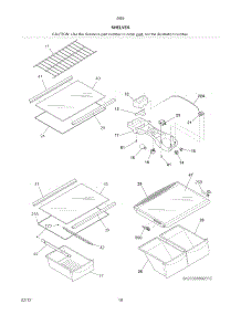 Shelves parts for Kenmore Refrigerator 253.68892012 (25368892012, 253 68892012) from AppliancePartsPros.com