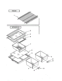 Shelf parts for Kenmore Refrigerator 106.60939901 (10660939901, 106 60939901) from AppliancePartsPros.com