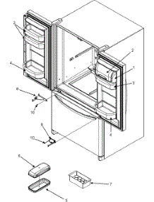 Ref Dr Storage & Center Hinges parts for Kenmore Griddle 6573 from AppliancePartsPros.com
