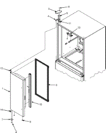 Left Refrigerator Door parts for Kenmore Griddle 6573 from AppliancePartsPros.com