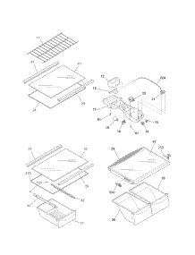 Shelves parts for Kenmore Refrigerator 253.68896010 (25368896010, 253 68896010) from AppliancePartsPros.com