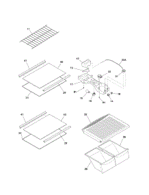 Shelves parts for Kenmore Refrigerator 253.62629011 (25362629011, 253 62629011) from AppliancePartsPros.com