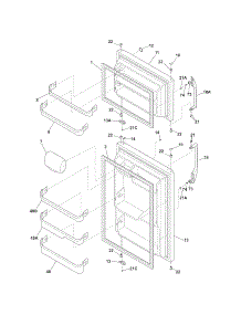 Door parts for Kenmore Refrigerator 253.62922010 (25362922010, 253 62922010) from AppliancePartsPros.com