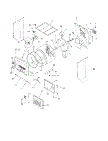 Upper Cabinet / Drum Heater parts for Kenmore Heater 9872 from AppliancePartsPros.com