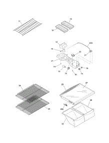 Shelves parts for Kenmore Refrigerator 253.68809016 (25368809016, 253 68809016) from AppliancePartsPros.com