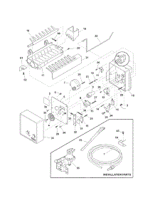 Ice Maker parts for Kenmore Refrigerator 253.78882015 (25378882015, 253 78882015) from AppliancePartsPros.com