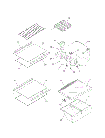 Shelves parts for Kenmore Refrigerator 253.68883015 (25368883015, 253 68883015) from AppliancePartsPros.com