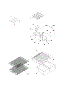 Shelves parts for Kenmore Refrigerator 253.61743018 (25361743018, 253 61743018) from AppliancePartsPros.com