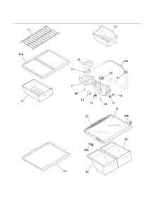 Shelves parts for Kenmore Refrigerator 253.7481040L (2537481040L, 253 7481040L) from AppliancePartsPros.com