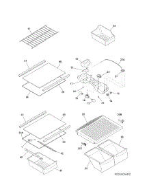 Shelves parts for Kenmore Refrigerator 253.74522407 (25374522407, 253 74522407) from AppliancePartsPros.com