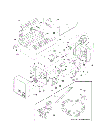 Ice Maker parts for Kenmore Refrigerator 253.74522407 (25374522407, 253 74522407) from AppliancePartsPros.com