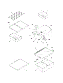 Shelves parts for Kenmore Refrigerator 253.7481040K (2537481040K, 253 7481040K) from AppliancePartsPros.com