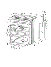 Fresh Food Door parts for Kenmore Refrigerator 363.9611711 (3639611711, 363 9611711) from AppliancePartsPros.com