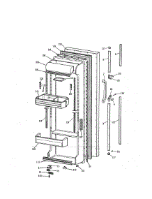 Fresh Food Door parts for Kenmore Refrigerator 363.9552712 (3639552712, 363 9552712) from AppliancePartsPros.com