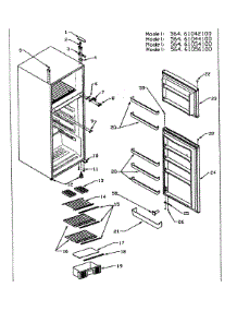 Door Assy parts for Kenmore Refrigerator 564.61056100 (56461056100, 564 61056100) from AppliancePartsPros.com