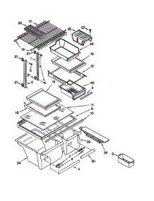 Shelf parts for Kenmore Refrigerator 106.68907890 (10668907890, 106 68907890) from AppliancePartsPros.com