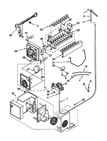 Icemaker parts for Kenmore Refrigerator 106.52244102 (10652244102, 106 52244102) from AppliancePartsPros.com