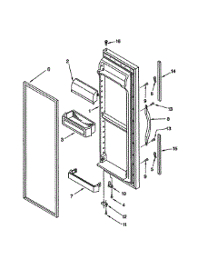 Refrigerator Door parts for Kenmore Refrigerator 106.52244102 (10652244102, 106 52244102) from AppliancePartsPros.com