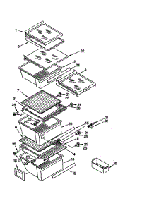 Refrigerator Shelf parts for Kenmore Refrigerator 106.52244102 (10652244102, 106 52244102) from AppliancePartsPros.com