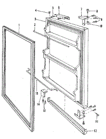 Door parts for Kenmore Refrigerator 767.8995880 (7678995880, 767 8995880) from AppliancePartsPros.com