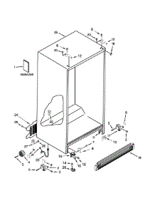 Cabinet Parts parts for Kenmore Refrigerator 106.41122213 (10641122213, 106 41122213) from AppliancePartsPros.com