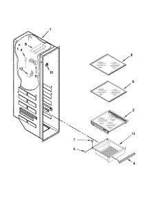 Freezer Liner Parts parts for Kenmore Refrigerator 106.51139214 (10651139214, 106 51139214) from AppliancePartsPros.com