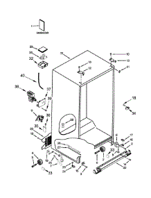 Cabinet Parts parts for Kenmore Refrigerator 106.51139214 (10651139214, 106 51139214) from AppliancePartsPros.com