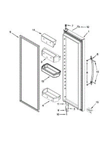 Refrigerator Door Parts parts for Kenmore Refrigerator 106.51139214 (10651139214, 106 51139214) from AppliancePartsPros.com