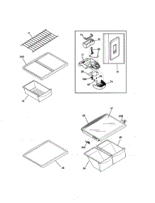 Shelves parts for Kenmore Refrigerator 253.60602413 (25360602413, 253 60602413) from AppliancePartsPros.com