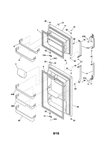 Door parts for Kenmore Refrigerator 253.60603413 (25360603413, 253 60603413) from AppliancePartsPros.com