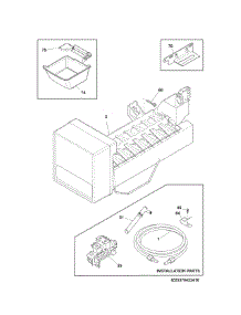 Ice Maker parts for Kenmore Refrigerator 253.70423416 (25370423416, 253 70423416) from AppliancePartsPros.com