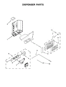 Dispenser Parts parts for Kenmore Refrigerator 106.51769511 (10651769511, 106 51769511) from AppliancePartsPros.com