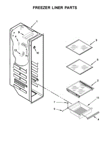 Freezer Liner Parts parts for Kenmore Refrigerator 106.51133213 (10651133213, 106 51133213) from AppliancePartsPros.com