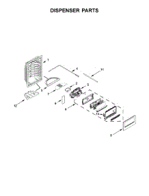 Dispenser Parts parts for Kenmore Refrigerator 106.51132213 (10651132213, 106 51132213) from AppliancePartsPros.com