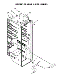Refrigerator Liner Parts parts for Kenmore Refrigerator 106.51132213 (10651132213, 106 51132213) from AppliancePartsPros.com