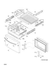 Freezer Drawer, Baskets parts for Kenmore Refrigerator 253.70413417 (25370413417, 253 70413417) from AppliancePartsPros.com