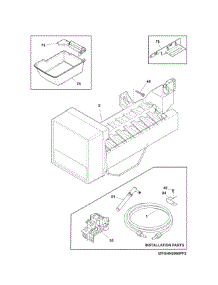 Ice Maker parts for Kenmore Refrigerator 253.70412417 (25370412417, 253 70412417) from AppliancePartsPros.com