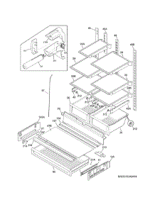 Shelves parts for Kenmore Refrigerator 253.70349419 (25370349419, 253 70349419) from AppliancePartsPros.com