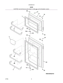 Doors parts for Kenmore Refrigerator 253.60002415 (25360002415, 253 60002415) from AppliancePartsPros.com